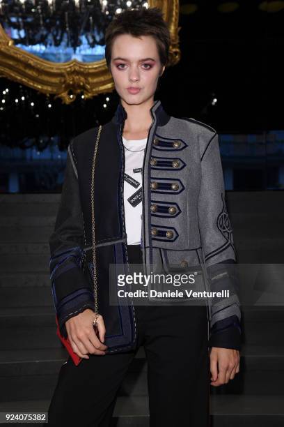 Alexandra Moncreiffe attends the Dolce & Gabbana show during Milan Fashion Week Fall/Winter 2018/19 on February 25, 2018 in Milan, Italy.