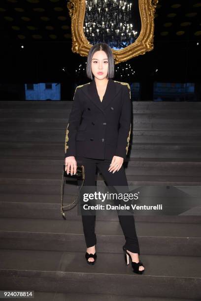 Natasha Lau attends the Dolce & Gabbana show during Milan Fashion Week Fall/Winter 2018/19 on February 25, 2018 in Milan, Italy.