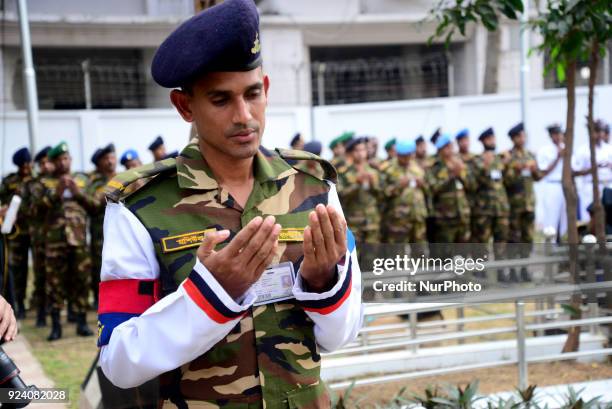 Bangladesh Army, Navy, Air Force, Border Guard's members and families of the victims' say their prayers and lay flowers on the graves of their loved...