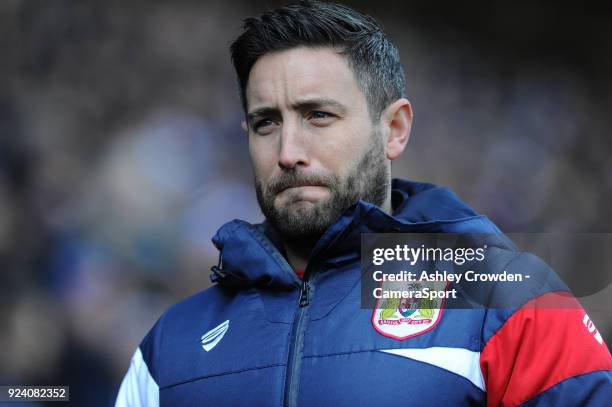 Bristol City manager Lee Johnson during the Sky Bet Championship match between Cardiff City and Bristol City at Cardiff City Stadium on February 25,...