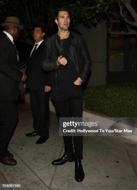 James Maslow is seen on February 24, 2018 in Los Angeles, California.