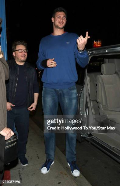 Danilo Gallinari is seen on February 24, 2018 in Los Angeles, California.