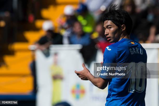 Gaku Shibasaki japanese Getafe player during the match between Villarreal CF against Getafe CF, week 25 of La Liga 2017/18 at Ceramica stadium,...