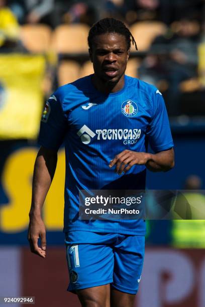 Loic Remy during the match between Villarreal CF against Getafe CF, week 25 of La Liga 2017/18 in Ceramica stadium, Villarreal, SPAIN. 25th February...