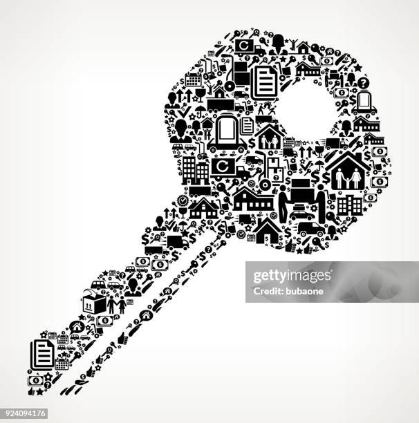 household key moving and relocation icon pattern - open van stock illustrations