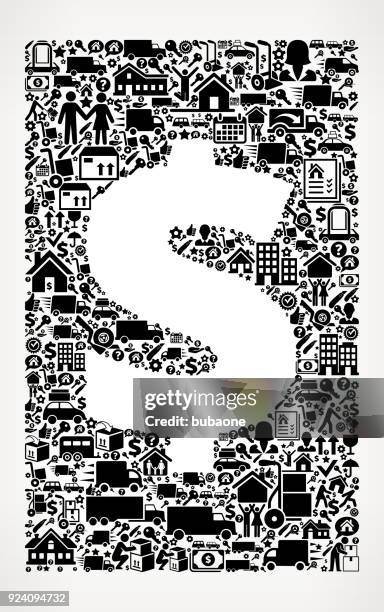 dollar moving and relocation vector icon pattern - movers packing stock illustrations