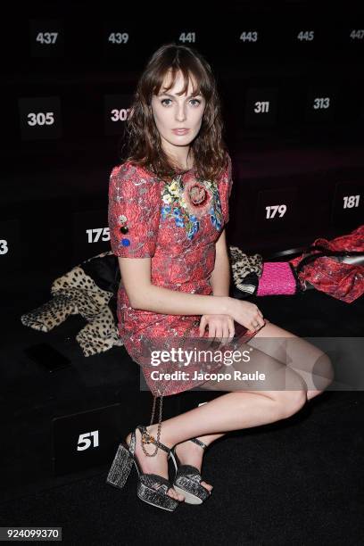 Violet Manners attends the Dolce & Gabbana show during Milan Fashion Week Fall/Winter 2018/19 on February 25, 2018 in Milan, Italy.