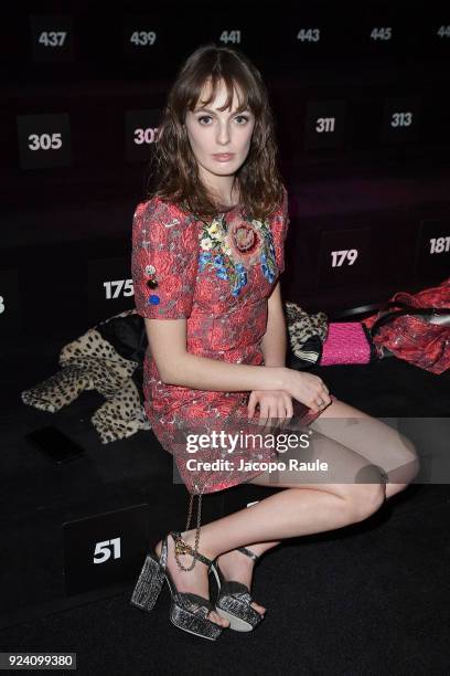 Violet Manners attends the Dolce & Gabbana show during Milan Fashion Week Fall/Winter 2018/19 on February 25, 2018 in Milan, Italy.