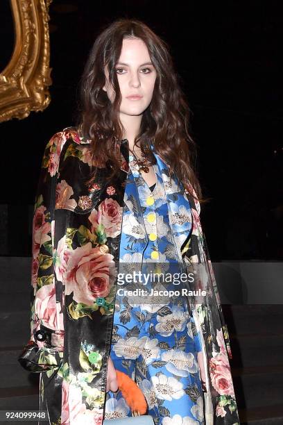 Daisy Maybe attends the Dolce & Gabbana show during Milan Fashion Week Fall/Winter 2018/19 on February 25, 2018 in Milan, Italy.