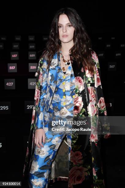 Daisy Maybe attends the Dolce & Gabbana show during Milan Fashion Week Fall/Winter 2018/19 on February 25, 2018 in Milan, Italy.