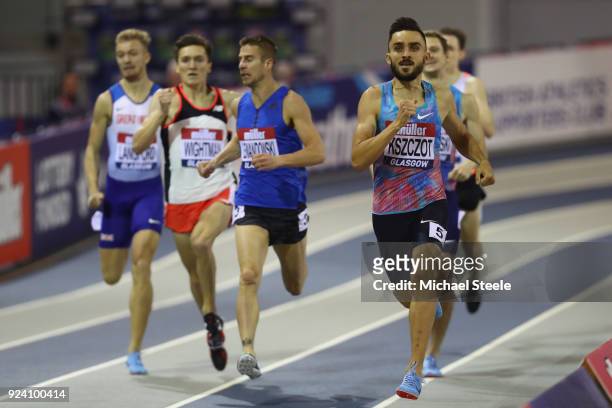 Adam Kszczot of Poland wins the men's 800m during the Muller Indoor Grand Prix at Emirates Arena on February 25, 2018 in Glasgow, Scotland.
