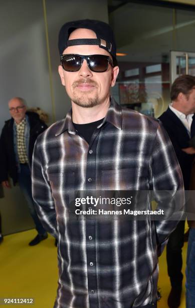 Jan Delay attends the premiere of 'Biene Maja - Die Honigspiele' at Mathaeser Filmpalast on February 25, 2018 in Munich, Germany.