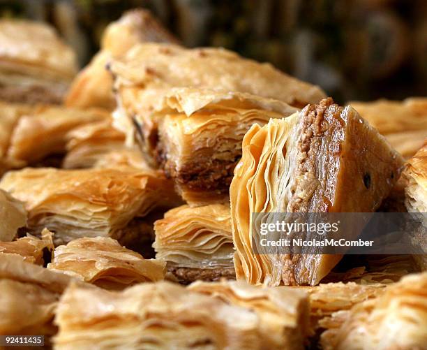 baklavas - lebanese stock pictures, royalty-free photos & images