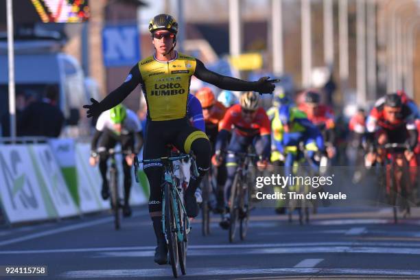 70th Kuurne - Brussels - Kuurne 2018 Arrival Sprint / Dylan Groenewegen of The Netherlands Celebration / Kuurne - Brussel - Kuurne / K-B-K / Bxl /