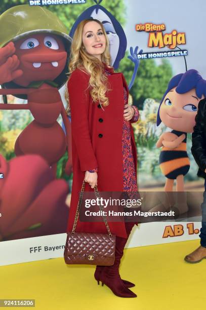 Elna-Margret Prinzessin zu Bentheim und Steinfurt attends the premiere of 'Biene Maja - Die Honigspiele' at Mathaeser Filmpalast on February 25, 2018...