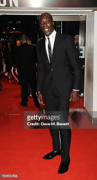 Fashion designer Ozwald Boateng arrives at the UK film premiere of 'This Is It', at the Odeon Leicester Square on October 27, 2009 in London, England.