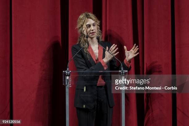 Marianna Madia,the current Minister of Public Administration and Simplification. Takes part during the meeting "The ideas of the Left Government",...