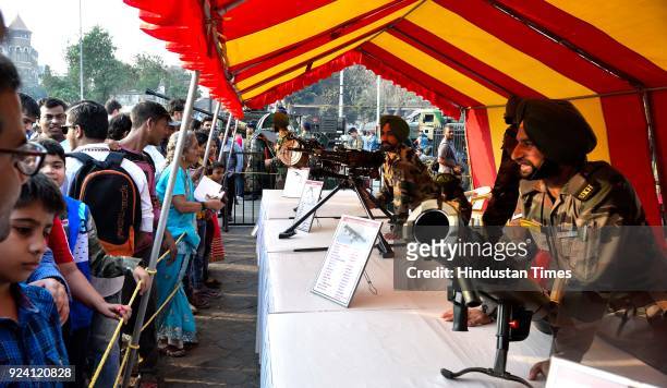 Special exhibition of Arms by Indian Army under "Know Your Army" organised during "Swatantrate Bhagwati" unique program to commemorate 52nd year of...