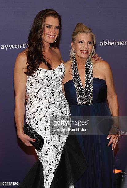 Actress Brooke Shields and Princess Yasmin Aga Khan attend the 2009 Alzheimer's Association Rita Hayworth Gala at The Waldorf=Astoria on October 27,...