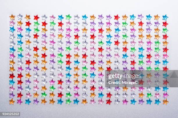 star glitter stickers - sequin stock pictures, royalty-free photos & images