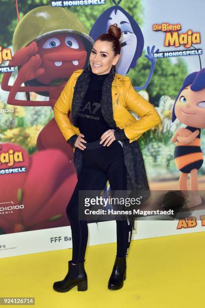 Tiger Kichharz attends the premiere of 'Biene Maja - Die Honigspiele' at Mathaeser Filmpalast on February 25, 2018 in Munich, Germany.