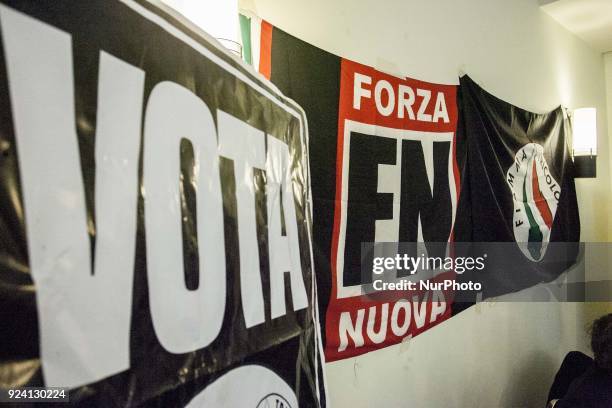 Far-right movement National secretary of Forza Nuova and Fiamma Tricolore Party Roberto Fiore, visit Hotel Mediterraneo, in Naples, Italy, on...