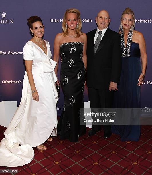 Alexandra Leventhal, Muffie Potter Aston, Lonnie Wollin and Princess Yasmin Aga Khan attend the 2009 Alzheimer's Association Rita Hayworth Gala at...