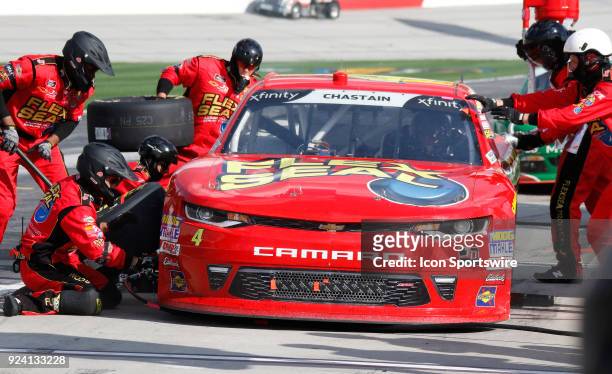 Hampton, GA Ross Chastain JD Motorsports Flex Seal Chevrolet Camaro during the running of the 27th annual Rinnai 250 on Saturday February 24, 2018 at...