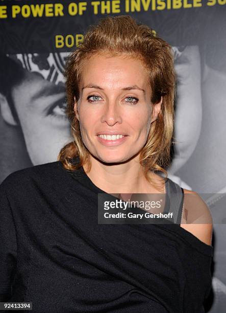Model/actress Frederique van der Wal attends "The Power Of The Invisible Sun" book launch party at Donna Karan's Urban Zen Center at the Stephen...
