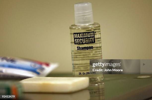 Personal hygiene items sit available to detainees inside the U.S. Military prison for "enemy combatants" on October 27, 2009 in Guantanamo Bay, Cuba....