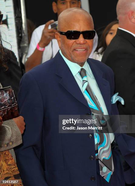 Music producer Berry Gordy arrives at the premiere of Sony Pictures' "This Is It" held at Nokia Theatre Downtown LA on October 27, 2009 in Los...