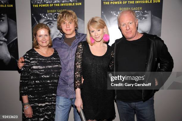 Elaine Sager, Shane Sager, Tess Sager, and Bobby Sager attend "The Power Of The Invisible Sun" book launch party at Donna Karan's Urban Zen Center at...