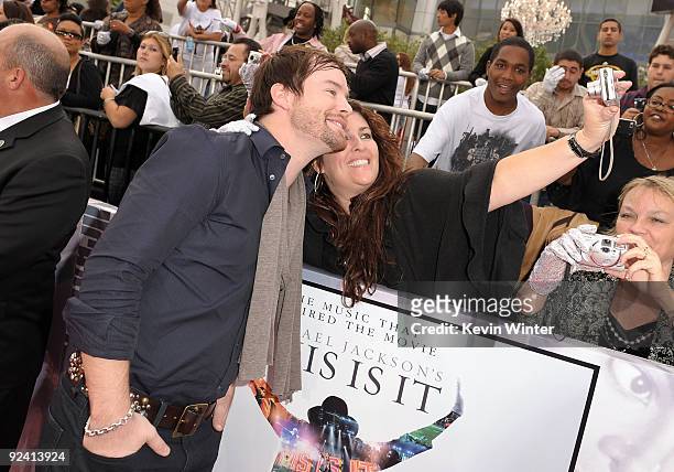 Musician David Cook arrives at the premiere of Sony Pictures' "This Is It" held at Nokia Theatre Downtown LA on October 27, 2009 in Los Angeles,...