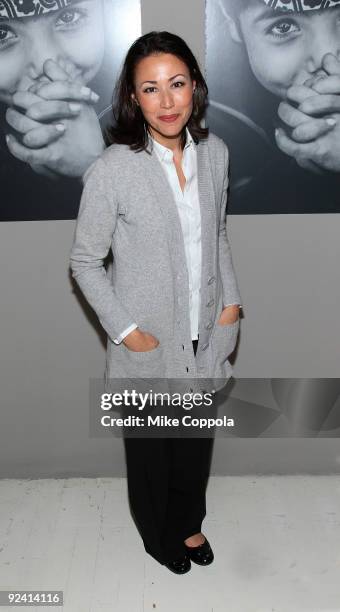 Today Show news anchor Ann Curry attends "The Power Of The Invisible Sun" book launch party at Donna Karan's Urban Zen Center at the Stephen Weiss...