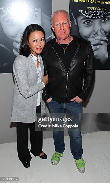 Today Show news anchor Ann Curry and philanthropist Bobby Sager attend "The Power Of The Invisible Sun" book launch party at Donna Karan's Urban Zen...