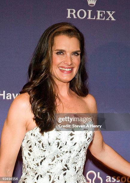 Actress Brooke Shields attends the 2009 Alzheimer's Association Rita Hayworth Gala at The Waldorf=Astoria on October 27, 2009 in New York City.