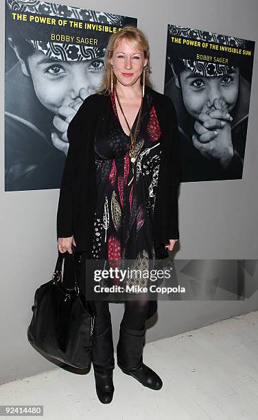 Nightclub owner Amy Sacco attends "The Power Of The Invisible Sun" book launch party at Donna Karan's Urban Zen Center at the Stephen Weiss Studio on...