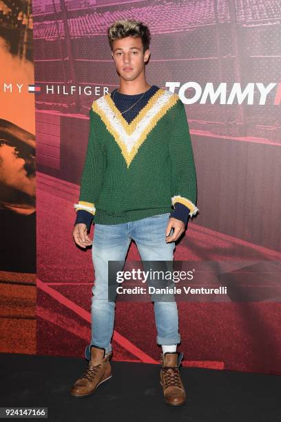 Cameron Dallas attends the Tommy Hilfiger show during Milan Fashion Week Fall/Winter 2018/19 on February 25, 2018 in Milan, Italy.