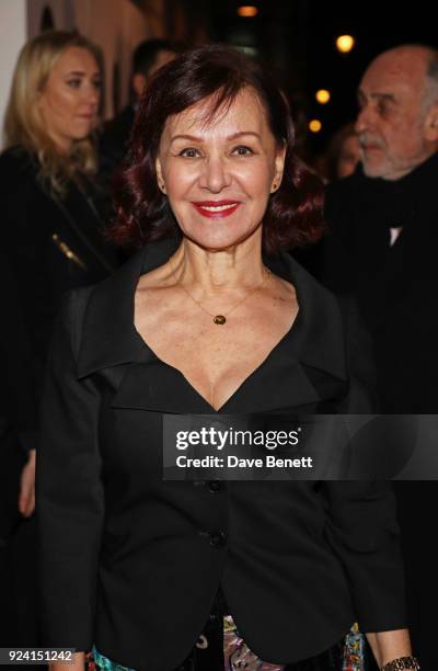 Arlene Phillips attends the 18th Annual WhatsOnStage Awards at the Prince Of Wales Theatre on February 25, 2018 in London, England.