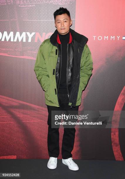 Shawn Yue attends the Tommy Hilfiger show during Milan Fashion Week Fall/Winter 2018/19 on February 25, 2018 in Milan, Italy.
