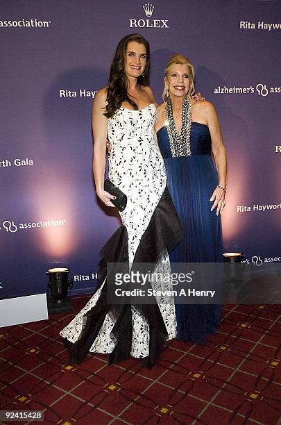 Actress Brooke Shields and Princess Yasmin Aga Khan attends the 2009 Alzheimer's Association Rita Hayworth Gala at The Waldorf=Astoria on October 27,...