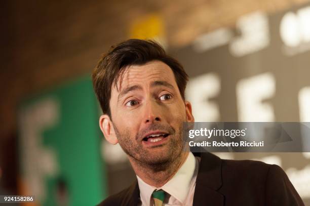 David Tennant attends the European Premiere of 'You, Me and Him' during the 14th Glasgow Film Festival at Glasgow Film Theatre on February 25, 2018...