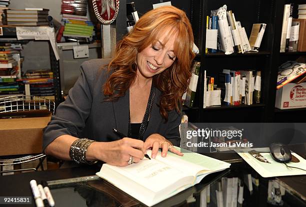 Mackenzie Phillips signs copies of "High on Arrival" at Book Soup on October 25, 2009 in West Hollywood, California.