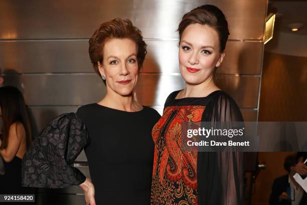 Juliet Stevenson and Rosalind Hannah Brody attend the 18th Annual WhatsOnStage Awards at the Prince Of Wales Theatre on February 25, 2018 in London,...