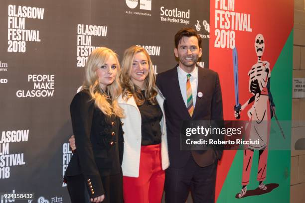 Film producer Georgia Moffett, director Daisy Aitkens and actor David Tennant attend the European Premiere of 'You, Me and Him' during the 14th...