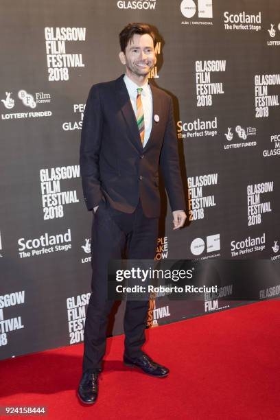 David Tennant attends the European Premiere of 'You, Me and Him' during the 14th Glasgow Film Festival at Glasgow Film Theatre on February 25, 2018...