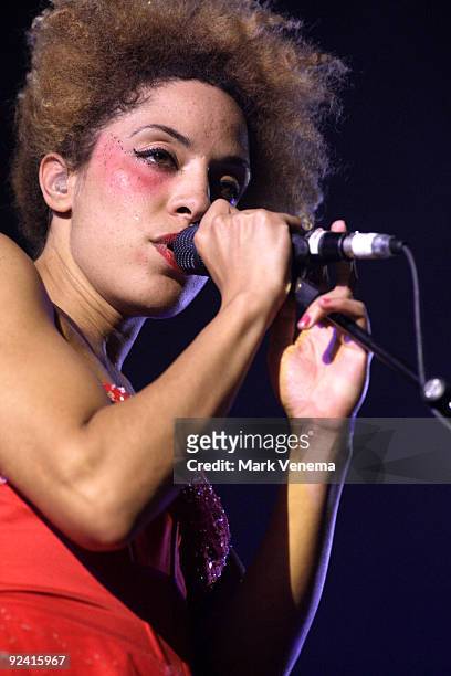 Martina Topley Bird performs live with Massive Attack at Heineken Music Hall on October 27, 2009 in Amsterdam, Netherlands.