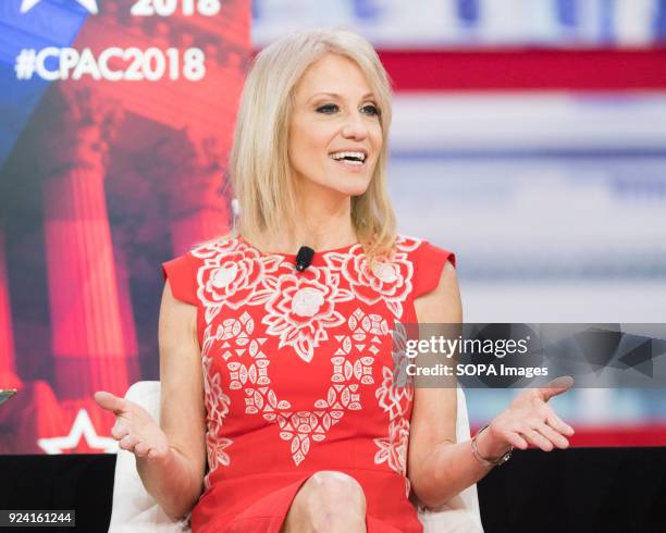Kellyanne Conway, Counselor to the President, at the Conservative Political Action Conference sponsored by the American Conservative Union held at...