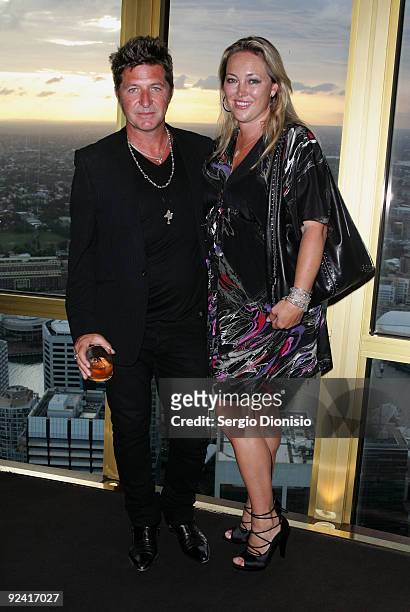 Fashion designer Wayne Cooper and Sarah Marsh attend the official launch of Ferrero Rondnoir Dinner of Discovery at the 360 degree Bar & Dining...