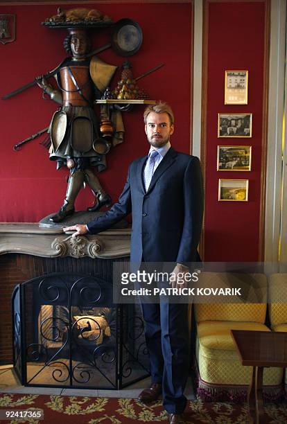 Andre Terrail, director of Paris' famed 16th century eatery, the Tour d'Argent poses on October 27, 2009 in the restaurant. La Tour d'Argent famed...